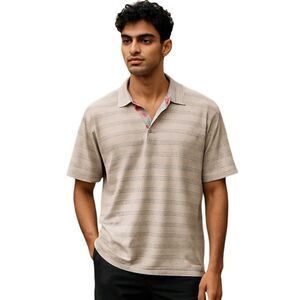 Men’s HYDEN YOO Short Sleeve Casual Shirt Tan XL